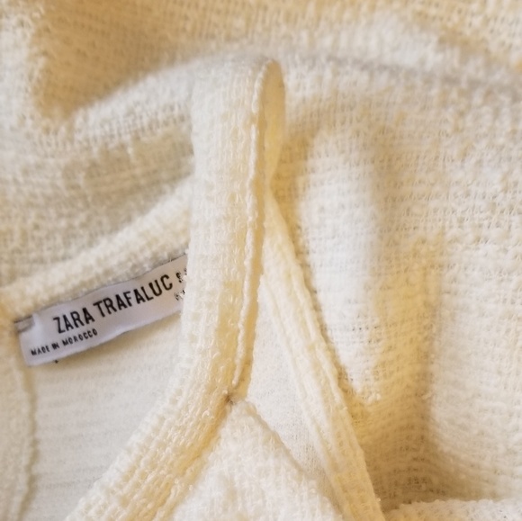 Zara Trafaluc Tweed Fringe Top - Picture 3 of 6